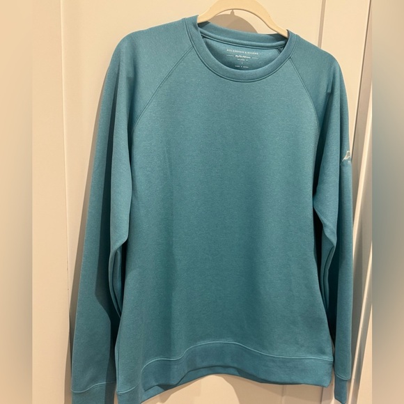 Holderness Bourne The Ellis‎ Pullover Crewneck Sweater L Tailored Fit teal blue - Picture 4 of 6
